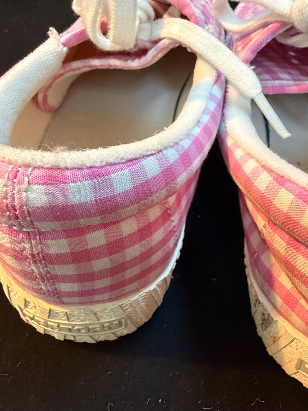 Tretorn Pink Gingham Canvas Sneakers - Picture 8 of 14